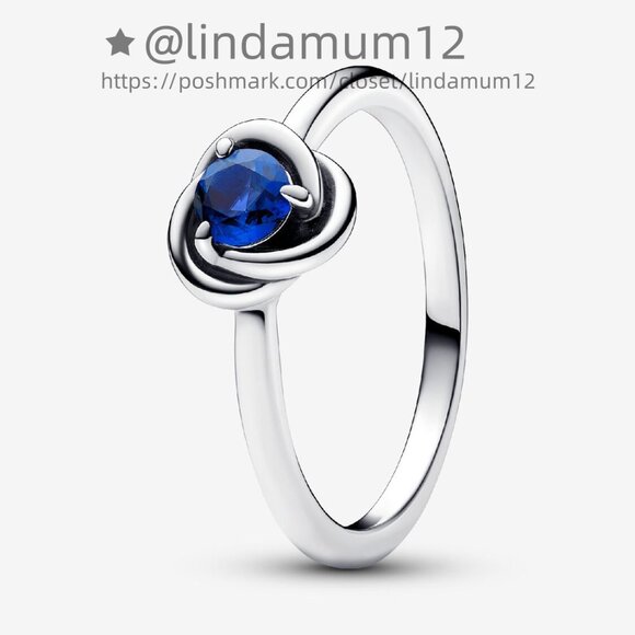 Pandora September Birthstone Eternity Circle Ring - Picture 2 of 5